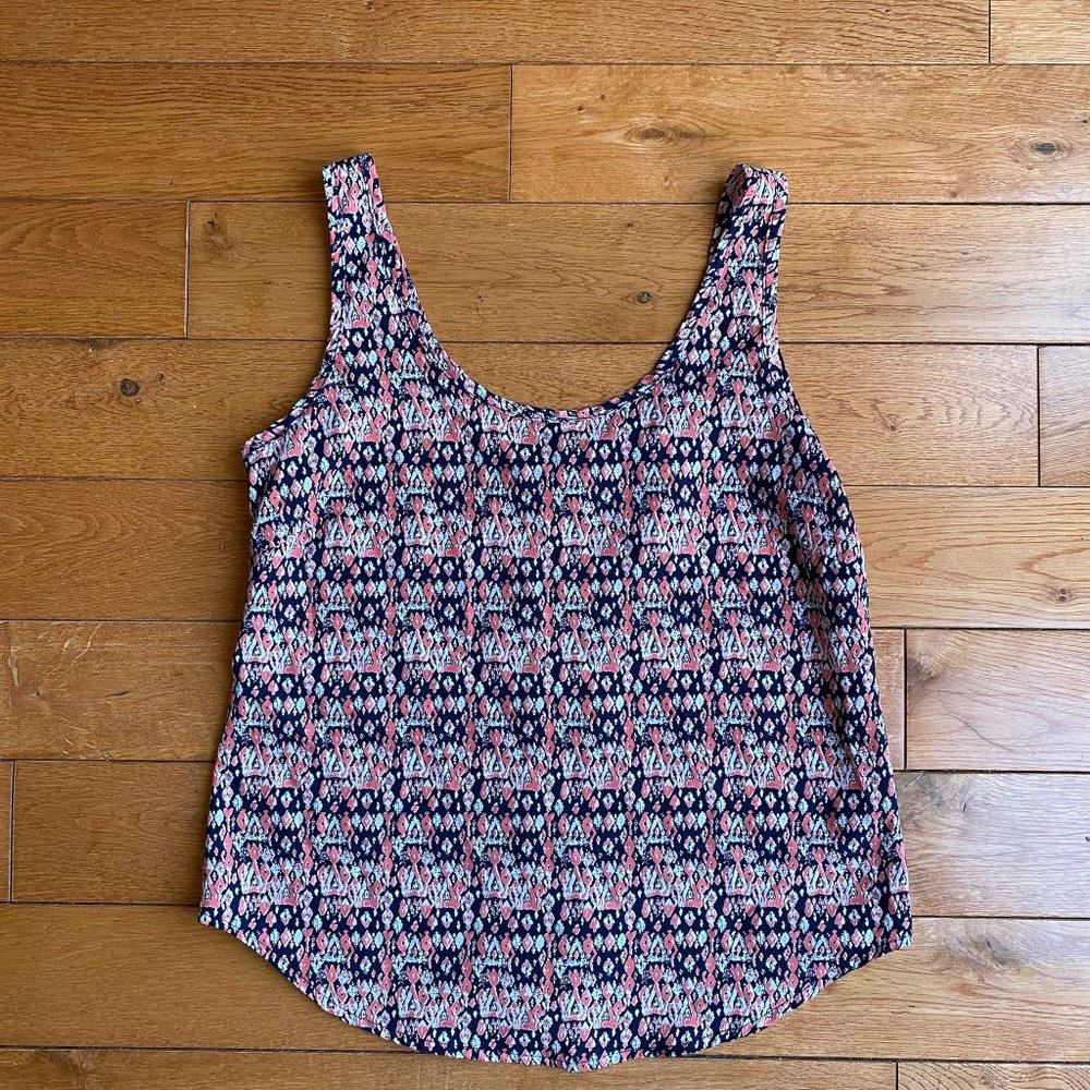 B Jewel Zipper Back Tank Top